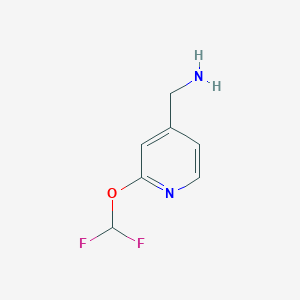 molecular formula C7H8F2N2O B1397883 (2-(二氟甲氧基)吡啶-4-基)甲胺 CAS No. 943894-77-7