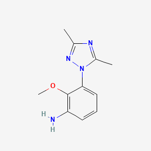 3-(3,5-Dimethyl-1H-1,2,4-triazol-1-YL)-2-methoxyaniline