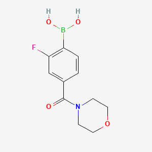 molecular formula C11H13BFNO4 B1397886 (2-Fluoro-4-(morpholine-4-carbonyl)phenyl)boronic acid CAS No. 1092500-69-0