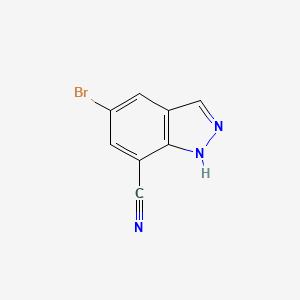 molecular formula C8H4BrN3 B13978879 5-Bromo-1H-indazole-7-carbonitrile CAS No. 1360884-94-1