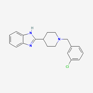 molecular formula C19H20ClN3 B13978895 2-[1-(3-Chloro-benzyl)-piperidin-4-yl]-1H-benzoimidazole 