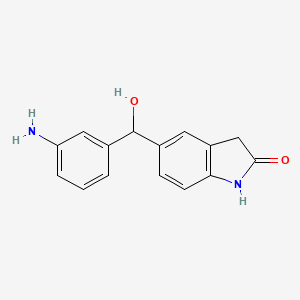 5-[(3-Aminophenyl)(hydroxy)methyl]-1,3-dihydro-2H-indol-2-one