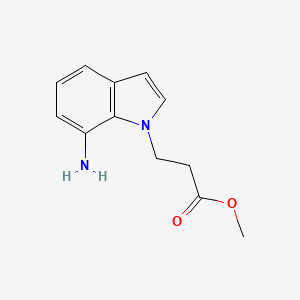 molecular formula C12H14N2O2 B1397890 1H-Indole-1-propanoic acid, 7-amino-, methyl ester CAS No. 1239711-15-9