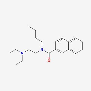 molecular formula C21H30N2O B13978925 2-Naphthalenecarboxamide, N-butyl-N-(2-(diethylamino)ethyl)- CAS No. 50341-76-9