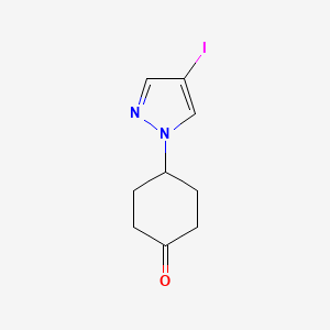 molecular formula C9H11IN2O B1397895 4-(4-iodo-1H-pyrazol-1-yl)cyclohexanone CAS No. 1227611-94-0