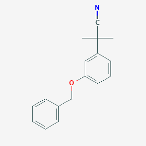 B139790 2-(3-(Benzyloxy)phenyl)-2-methylpropanenitrile CAS No. 70120-08-0