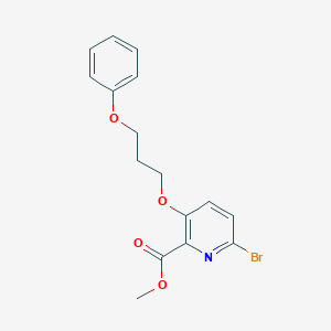 molecular formula C16H16BrNO4 B1397900 Methyl 6-bromo-3-(3-phenoxypropoxy)picolinate CAS No. 1135872-25-1