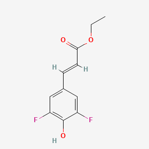 B1397902 ethyl (2E)-3-(3,5-difluoro-4-hydroxyphenyl)prop-2-enoate CAS No. 1224103-63-2
