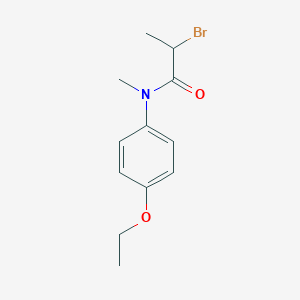 molecular formula C12H16BrNO2 B13979061 Propanamide, 2-bromo-N-(4-ethoxyphenyl)-N-methyl- CAS No. 153880-70-7