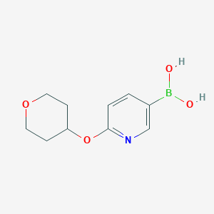 molecular formula C10H14BNO4 B1397910 (6-((テトラヒドロ-2H-ピラン-4-イル)オキシ)ピリジン-3-イル)ボロン酸 CAS No. 1028745-48-3