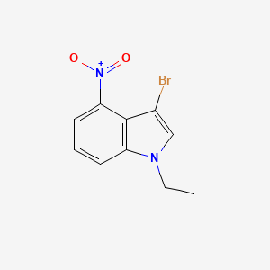 molecular formula C10H9BrN2O2 B1397912 3-溴-1-乙基-4-硝基-1H-吲哚 CAS No. 956025-36-8