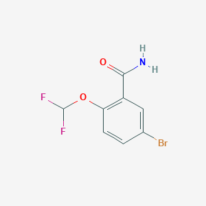 molecular formula C8H6BrF2NO2 B1397913 5-Bromo-2-difluoromethoxy-benzamide CAS No. 1009303-65-4