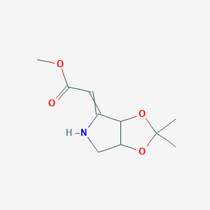 Methyl 2-(2,2-dimethyl-3a,5,6,6a-tetrahydro-[1,3]dioxolo[4,5-c]pyrrol-4-ylidene)acetate