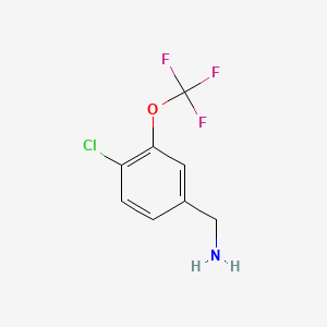 molecular formula C8H7ClF3NO B1397925 4-氯-3-(三氟甲氧基)苄胺 CAS No. 916210-69-0