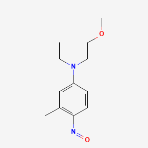 B13979320 Benzenamine, N-ethyl-N-(2-methoxyethyl)-3-methyl-4-nitroso- CAS No. 63134-20-3