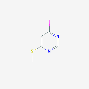 molecular formula C5H5IN2S B1397933 4-碘-6-甲基硫基嘧啶 CAS No. 89125-96-2