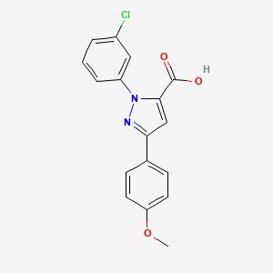 1-(3-Chlorophenyl)-3-(4-methoxyphenyl)-1H-pyrazole-5-carboxylic acid