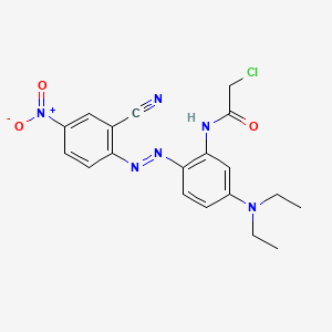 molecular formula C19H19ClN6O3 B1397941 2-Chloro-N-(2-((2-cyano-4-nitrophenyl)diazenyl)-5-(diethylamino)phenyl)acetamide CAS No. 64294-88-8