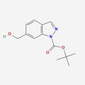 molecular formula C13H16N2O3 B1397949 tert-Butyl 6-(hydroxymethyl)-1H-indazole-1-carboxylate CAS No. 1126424-52-9