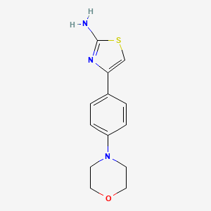 molecular formula C13H15N3OS B1397956 4-(4-Morpholin-4-ylphenyl)-1,3-thiazol-2-amine CAS No. 436152-07-7