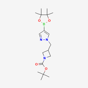 tert-butyl 3-{[4-(tetramethyl-1,3,2-dioxaborolan-2-yl)-1H-pyrazol-1-yl]methyl}azetidine-1-carboxylate