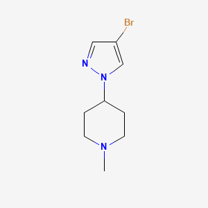 B1397966 4-(4-bromo-1H-pyrazol-1-yl)-1-methylpiperidine CAS No. 877399-61-6