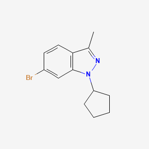 molecular formula C13H15BrN2 B1397969 6-Bromo-1-cyclopentyl-3-methyl-1h-indazole CAS No. 947685-08-7