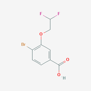 molecular formula C9H7BrF2O3 B1397971 4-Bromo-3-(2,2-difluoroethoxy)benzoic acid CAS No. 1255707-61-9