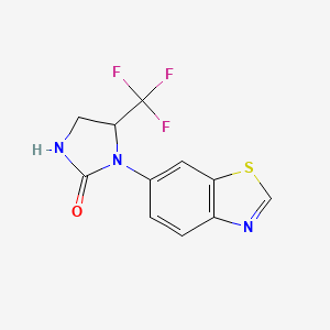 molecular formula C11H8F3N3OS B1397974 1-苯并噻唑-6-三氟甲基-咪唑烷-2-酮 CAS No. 1260009-48-0