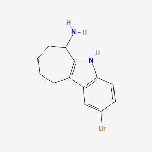 B1397980 2-Bromo-5,6,7,8,9,10-hexahydrocyclohepta[b]indol-6-amine CAS No. 812649-40-4