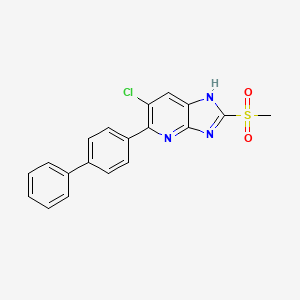 6-chloro-2-methylsulfonyl-5-(4-phenylphenyl)-1H-imidazo[4,5-b]pyridine