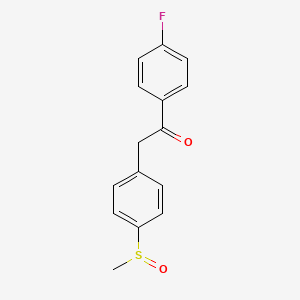 1-(4-Fluorophenyl)-2-[4-(methanesulfinyl)phenyl]ethan-1-one