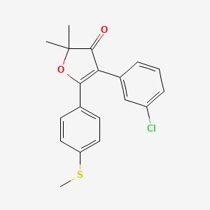 4-(3-chlorophenyl)-2,2-dimethyl-5-(4-(methylthio)phenyl)furan-3(2H)-one