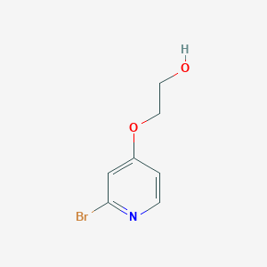 molecular formula C7H8BrNO2 B13980022 2-[(2-Bromo-4-pyridinyl)oxy]ethanol 