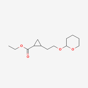 Ethyl 2-(2-((tetrahydro-2H-pyran-2-yl)oxy)ethyl)cyclopropanecarboxylate