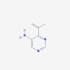 molecular formula C7H9N3 B13980064 4-(Prop-1-en-2-yl)pyrimidin-5-amine 