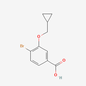 molecular formula C11H11BrO3 B1398007 4-溴-3-(环丙氧基甲氧基)苯甲酸 CAS No. 1255707-37-9