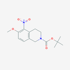 molecular formula C15H20N2O5 B1398010 叔丁基 6-甲氧基-5-硝基-1,2,3,4-四氢异喹啉-2-羧酸酯 CAS No. 921224-63-7