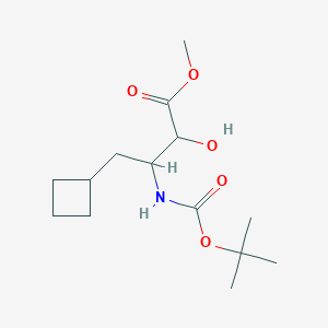 Methyl 4-cyclobutyl-2-hydroxy-3-[(2-methylpropan-2-yl)oxycarbonylamino]butanoate