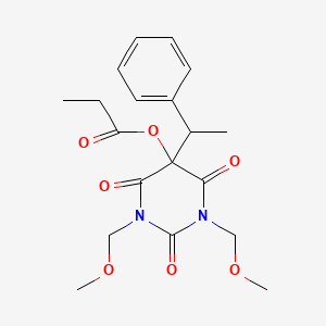 1,3-Bis(methoxymethyl)-5-propionoxy-5-(1-phenylethyl)barbituric acid