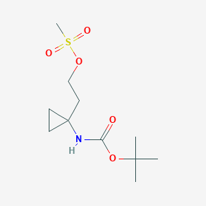 2-{1-[(Tert-butoxycarbonyl)amino]cyclopropyl}ethyl methanesulfonate