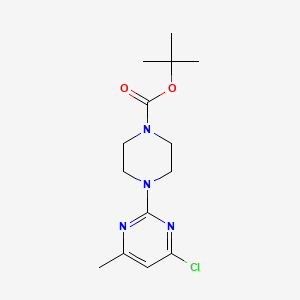 molecular formula C14H21ClN4O2 B13980148 Tert-butyl 4-(4-chloro-6-methylpyrimidin-2-yl)piperazine-1-carboxylate 