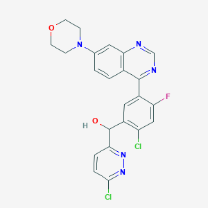 [2-chloro-4-fluoro-5-(7-morpholin-4-ylquinazolin-4-yl)phenyl]-(6-chloropyridazin-3-yl)methanol