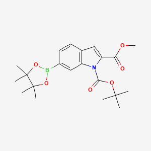 1-tert-butyl 2-methyl 6-(tetramethyl-1,3,2-dioxaborolan-2-yl)-1H-indole-1,2-dicarboxylate