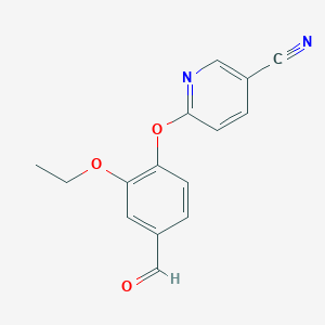 B1398019 6-(2-Ethoxy-4-formylphenoxy)nicotinonitrile CAS No. 676495-31-1