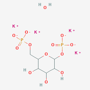 Tetrapotassium;[3,4,5-trihydroxy-6-(phosphonatooxymethyl)oxan-2-yl] phosphate;hydrate