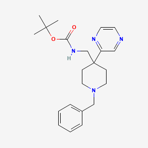 tert-Butyl ((1-benzyl-4-(pyrazin-2-yl)piperidin-4-yl)methyl)carbamate