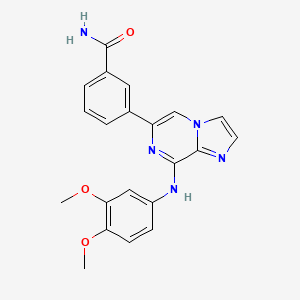 3-{8-[(3,4-Dimethoxyphenyl)amino]imidazo[1,2-A]pyrazin-6-Yl}benzamide