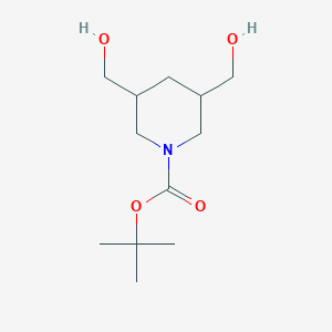 molecular formula C12H23NO4 B1398025 1-Tert-butyl 3,5-bis(hydroxymethyl)piperidine-1-carboxylate CAS No. 1330042-84-6