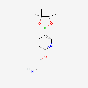 molecular formula C14H23BN2O3 B13980284 N-methyl-2-[5-(4,4,5,5-tetramethyl-1,3,2-dioxaborolan-2-yl)pyridin-2-yl]oxyethanamine 